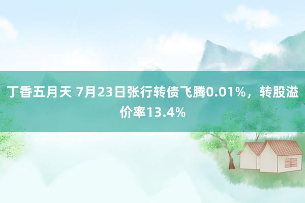 丁香五月天 7月23日张行转债飞腾0.01%，转股溢价率13.4%