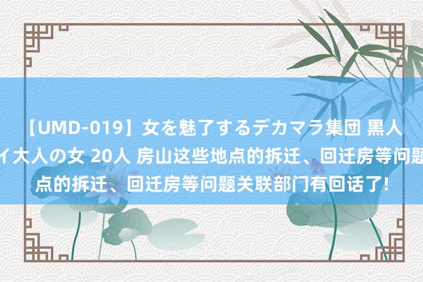 【UMD-019】女を魅了するデカマラ集団 黒人ナンパ エロくてイイ大人の女 20人 房山这些地点的拆迁、回迁房等问题关联部门有回话了!