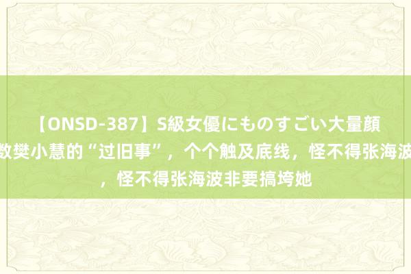 【ONSD-387】S級女優にものすごい大量顔射4時間 细数樊小慧的“过旧事”，个个触及底线，怪不得张海波非要搞垮她