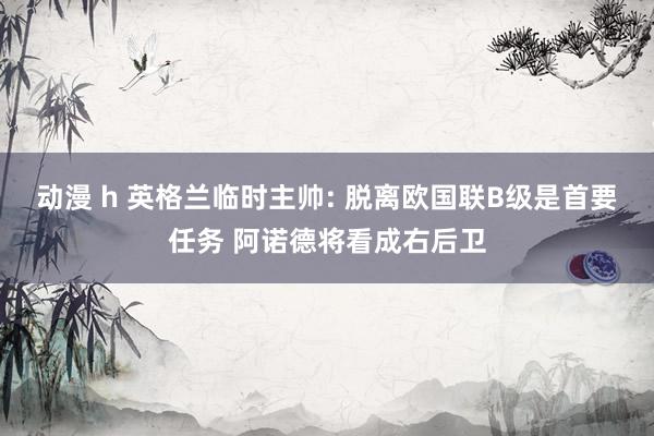 动漫 h 英格兰临时主帅: 脱离欧国联B级是首要任务 阿诺德将看成右后卫