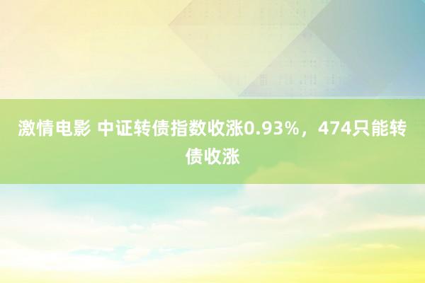 激情电影 中证转债指数收涨0.93%，474只能转债收涨